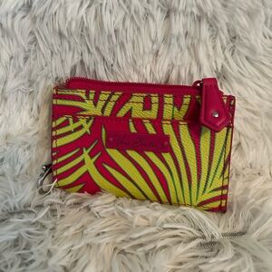 Vera Bradley Pink and Yellow Leaf Wallet